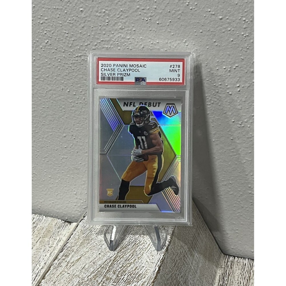 2020 Panini Mosaic Chase Claypool #278 NFL Debut Silver Prizm PSA 9 MINT RC